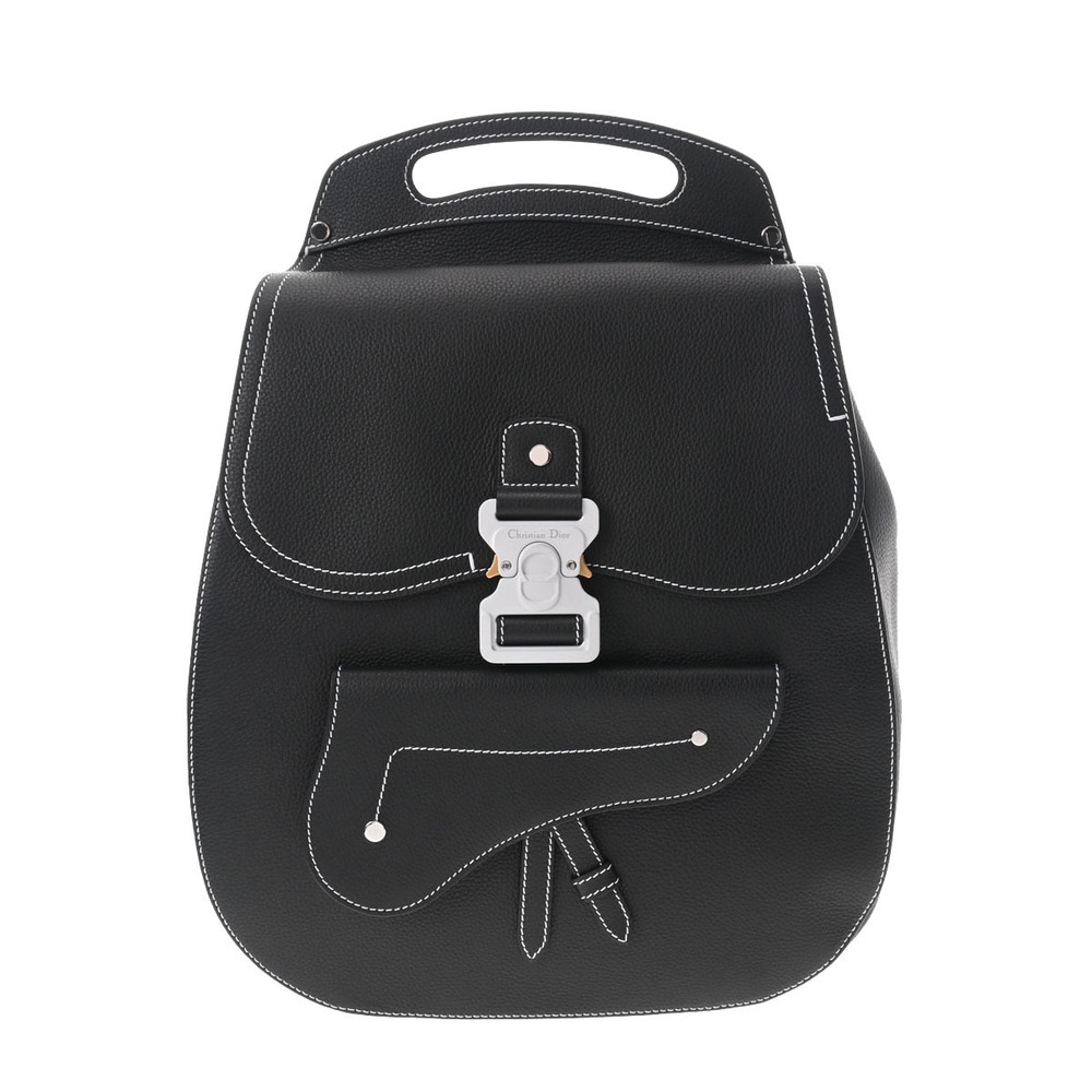 CHRISTIAN DIOR GALLOP Backpack Black Grained Calfskin Daypack